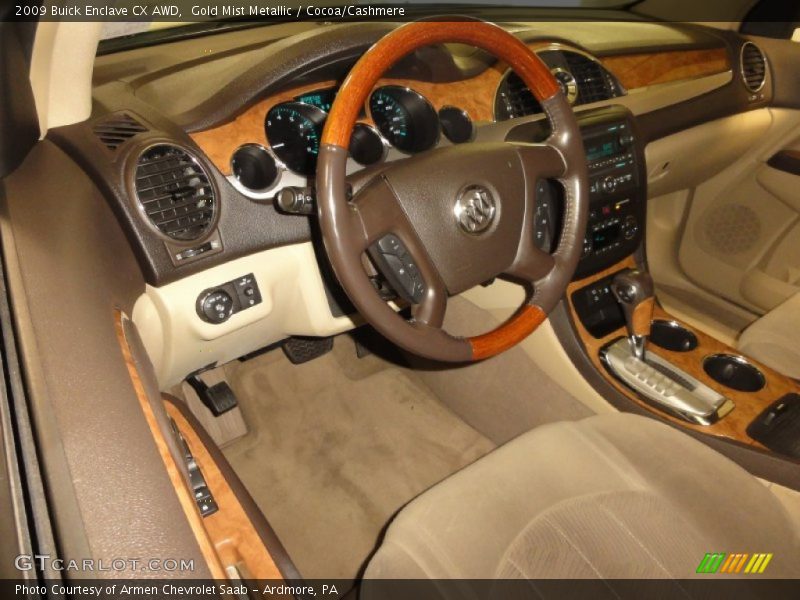 Gold Mist Metallic / Cocoa/Cashmere 2009 Buick Enclave CX AWD