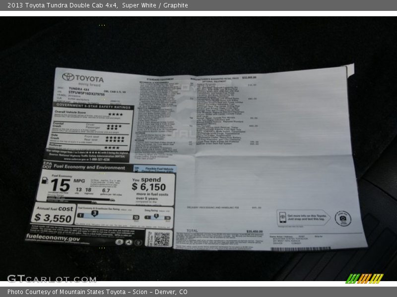 Super White / Graphite 2013 Toyota Tundra Double Cab 4x4