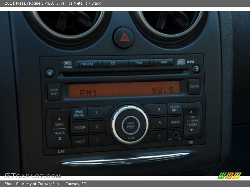 Silver Ice Metallic / Black 2011 Nissan Rogue S AWD