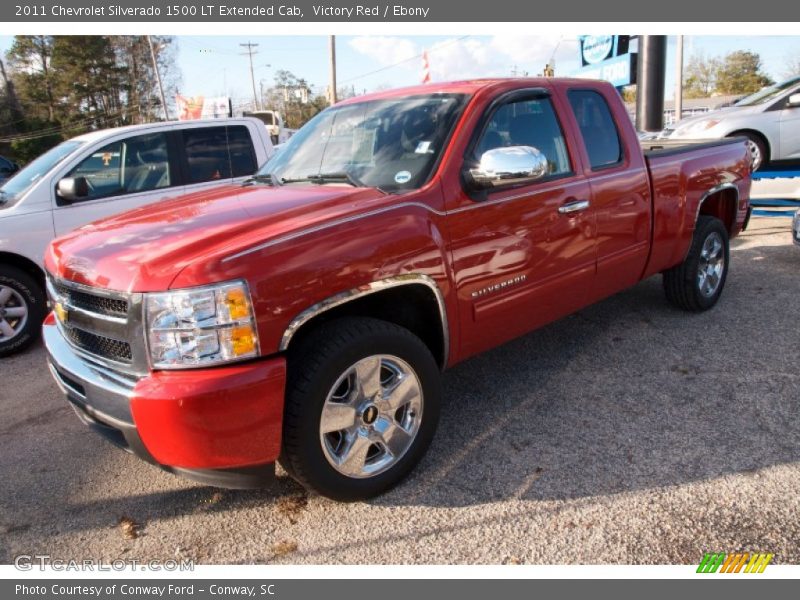 Victory Red / Ebony 2011 Chevrolet Silverado 1500 LT Extended Cab