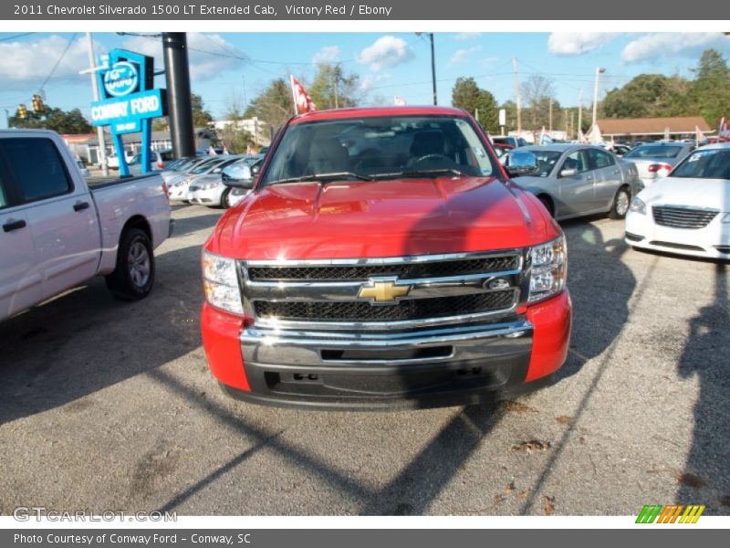 Victory Red / Ebony 2011 Chevrolet Silverado 1500 LT Extended Cab