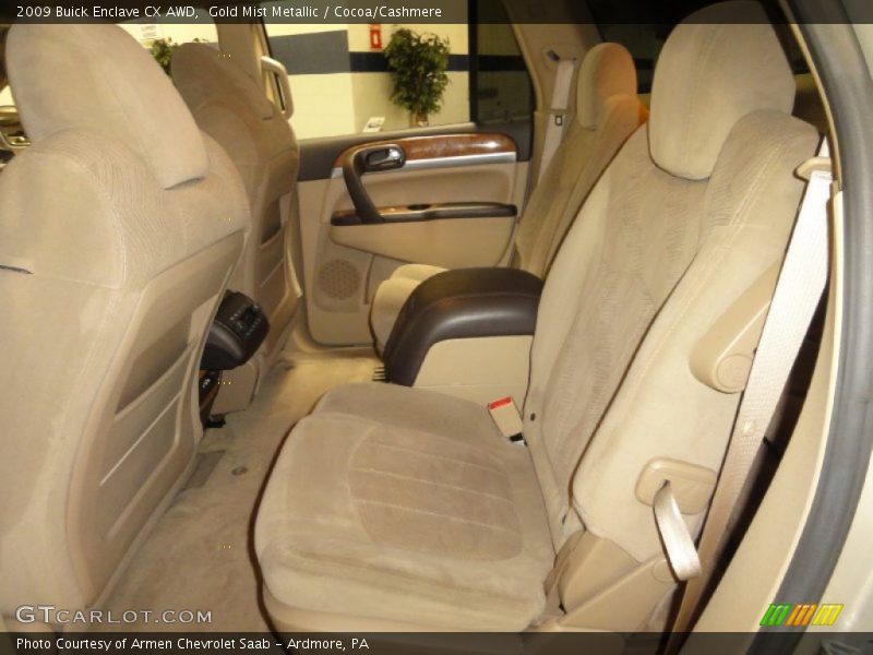 Rear Seat of 2009 Enclave CX AWD
