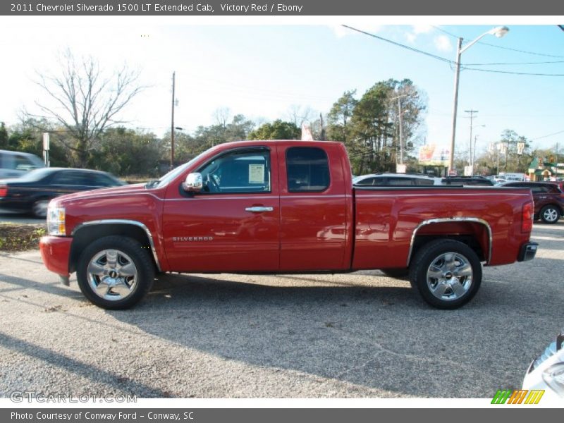 Victory Red / Ebony 2011 Chevrolet Silverado 1500 LT Extended Cab