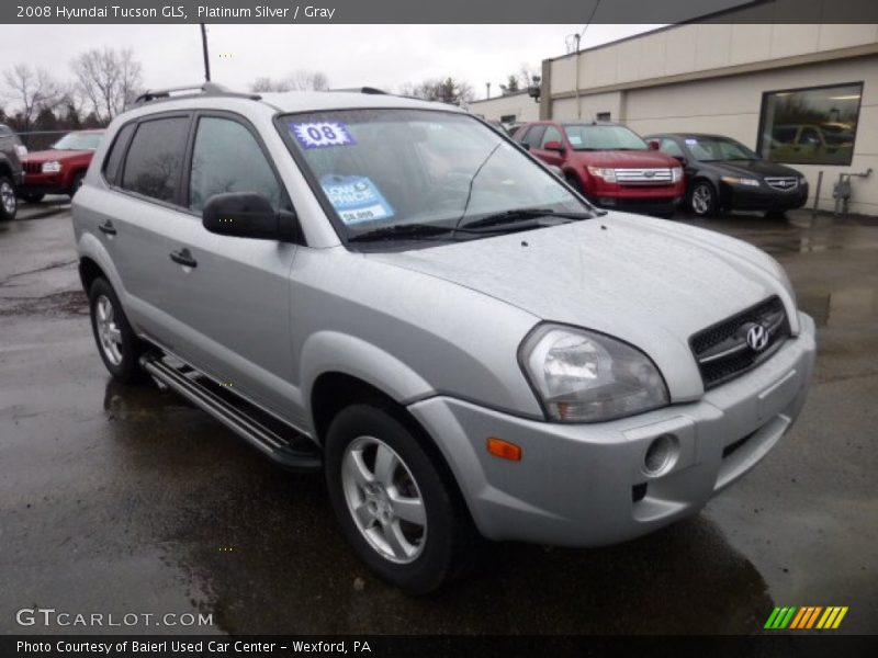 Platinum Silver / Gray 2008 Hyundai Tucson GLS