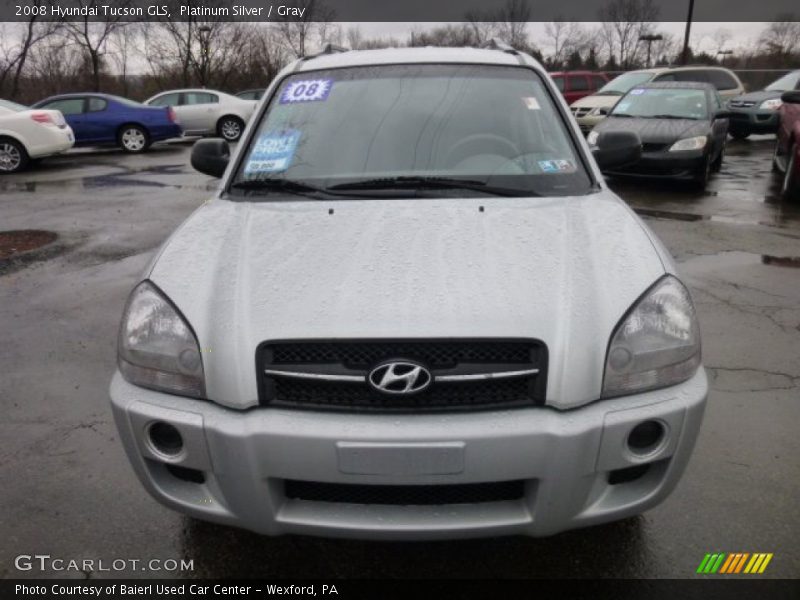 Platinum Silver / Gray 2008 Hyundai Tucson GLS