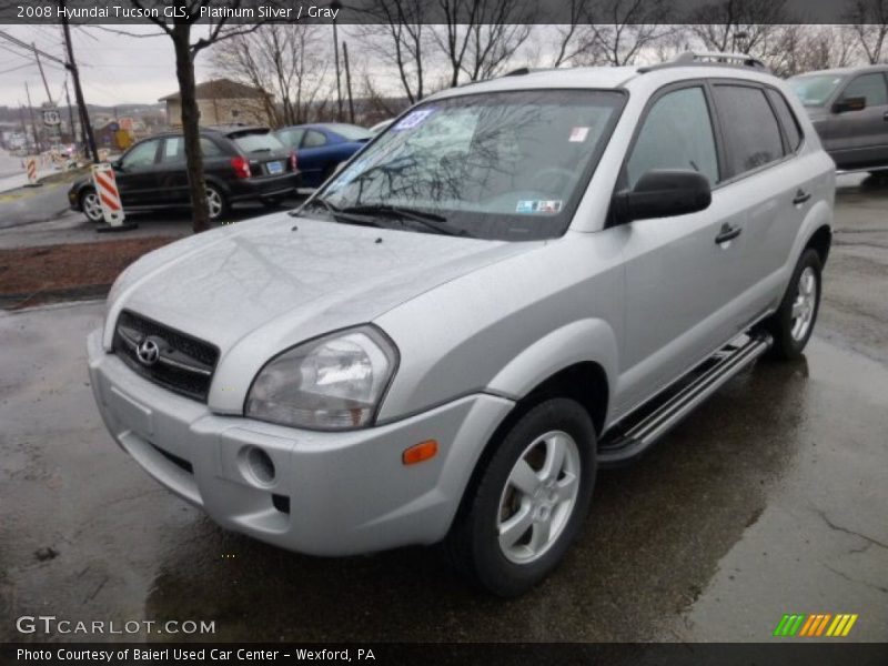 Platinum Silver / Gray 2008 Hyundai Tucson GLS