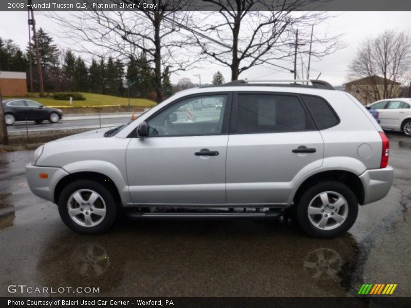 Platinum Silver / Gray 2008 Hyundai Tucson GLS