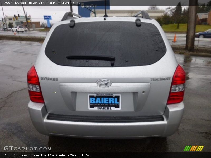 Platinum Silver / Gray 2008 Hyundai Tucson GLS