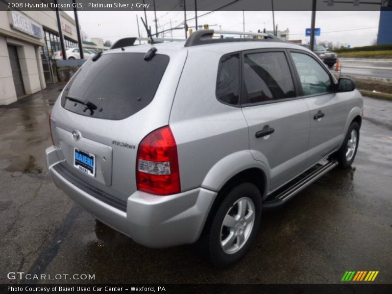 Platinum Silver / Gray 2008 Hyundai Tucson GLS