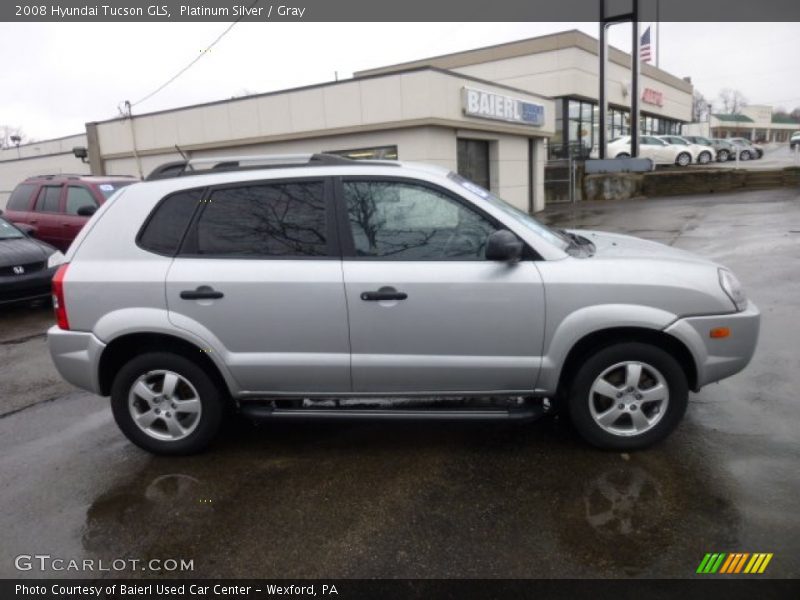 Platinum Silver / Gray 2008 Hyundai Tucson GLS