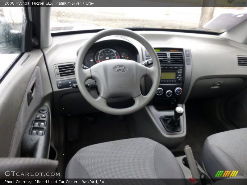 Platinum Silver / Gray 2008 Hyundai Tucson GLS