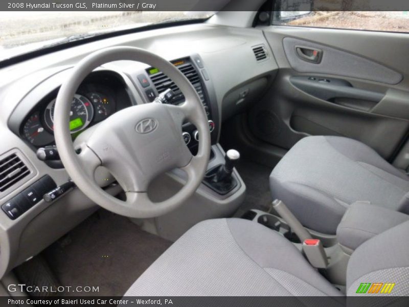 Platinum Silver / Gray 2008 Hyundai Tucson GLS