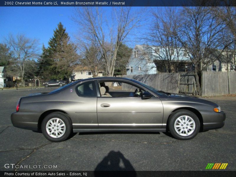 Medium Bronzemist Metallic / Neutral 2002 Chevrolet Monte Carlo LS