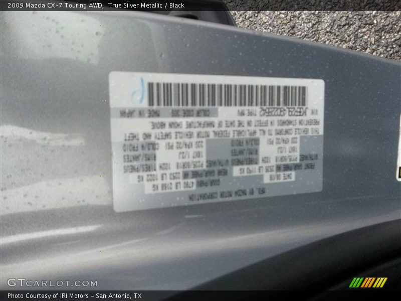 True Silver Metallic / Black 2009 Mazda CX-7 Touring AWD