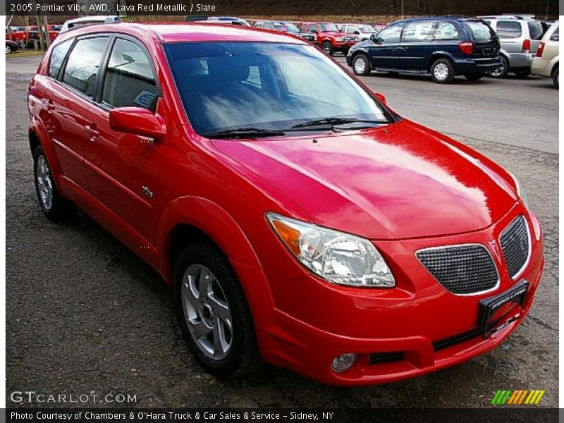 Lava Red Metallic / Slate 2005 Pontiac Vibe AWD