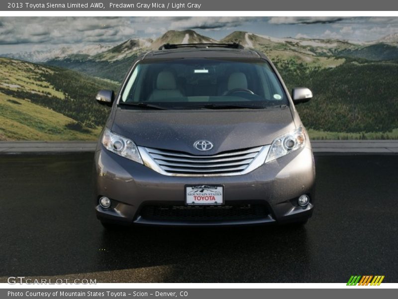 Predawn Gray Mica / Light Gray 2013 Toyota Sienna Limited AWD