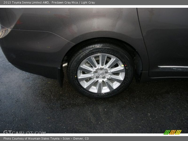 Predawn Gray Mica / Light Gray 2013 Toyota Sienna Limited AWD