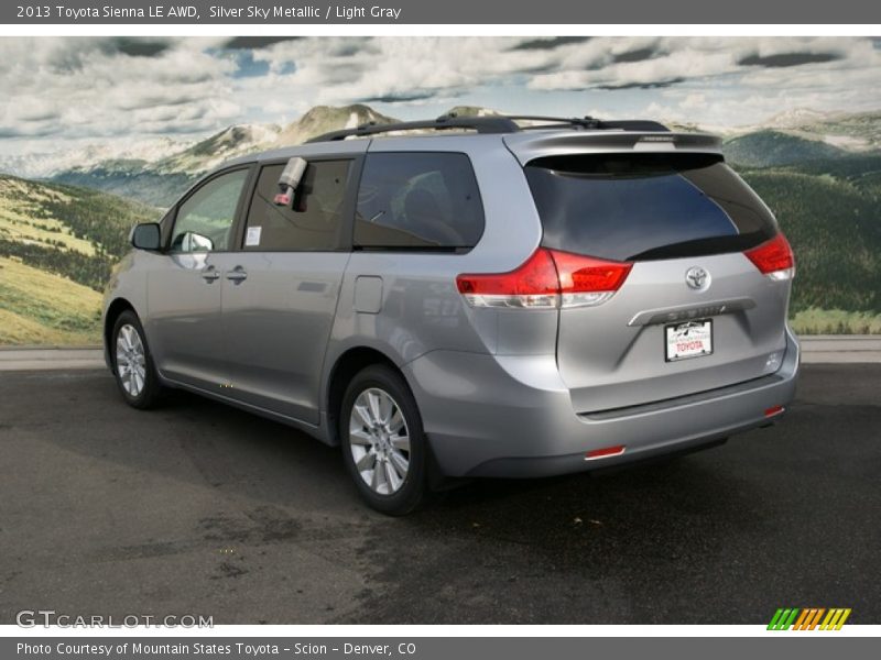 Silver Sky Metallic / Light Gray 2013 Toyota Sienna LE AWD