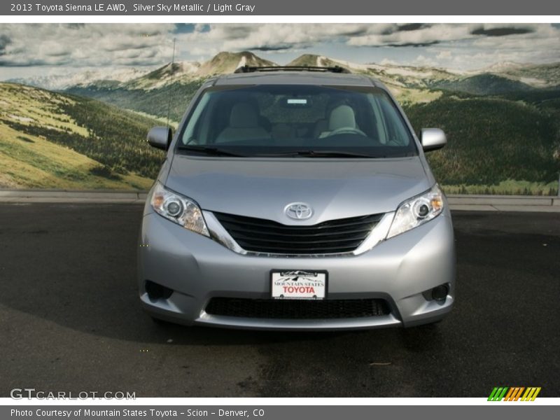 Silver Sky Metallic / Light Gray 2013 Toyota Sienna LE AWD