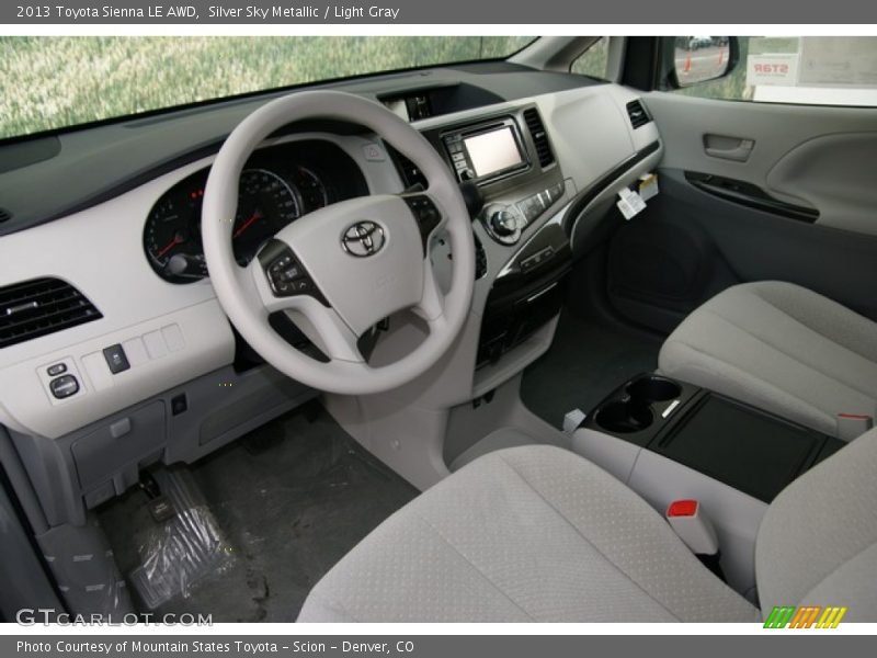 Silver Sky Metallic / Light Gray 2013 Toyota Sienna LE AWD