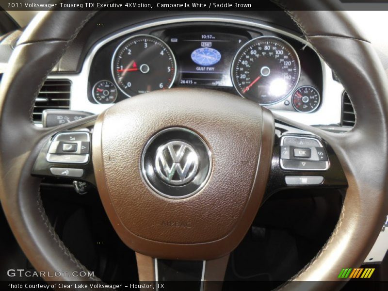Campanella White / Saddle Brown 2011 Volkswagen Touareg TDI Executive 4XMotion