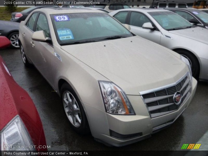 Gold Mist / Cashmere/Cocoa 2009 Cadillac CTS 4 AWD Sedan