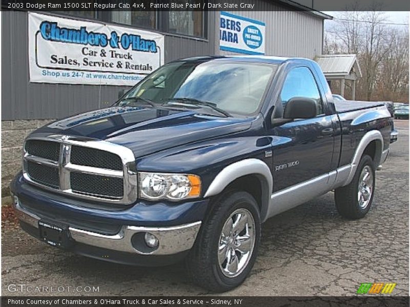 Patriot Blue Pearl / Dark Slate Gray 2003 Dodge Ram 1500 SLT Regular Cab 4x4