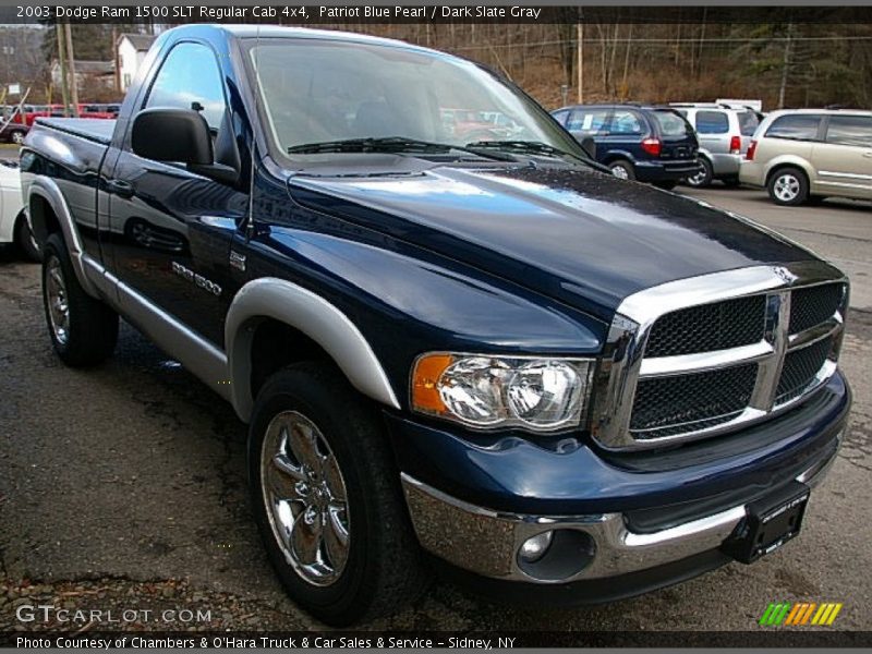 Patriot Blue Pearl / Dark Slate Gray 2003 Dodge Ram 1500 SLT Regular Cab 4x4
