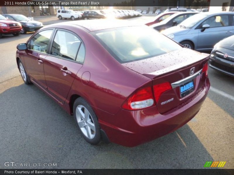 Tango Red Pearl / Black 2011 Honda Civic LX-S Sedan