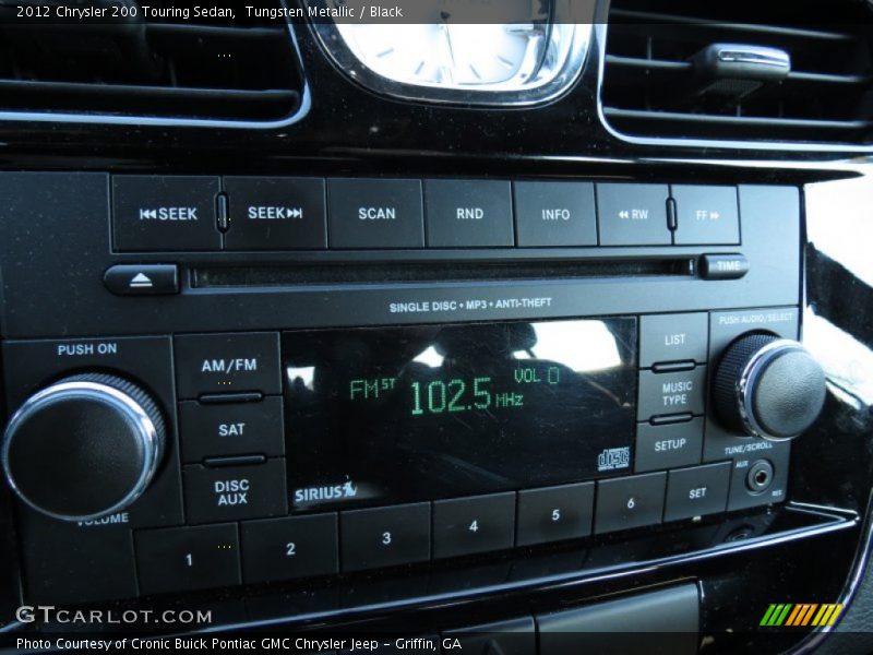 Tungsten Metallic / Black 2012 Chrysler 200 Touring Sedan