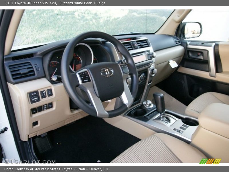Blizzard White Pearl / Beige 2013 Toyota 4Runner SR5 4x4