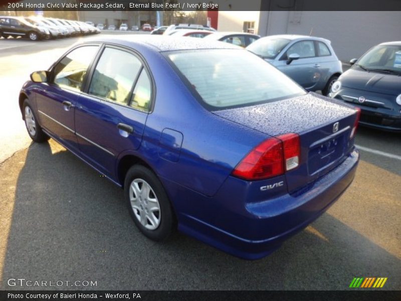 Eternal Blue Pearl / Ivory Beige 2004 Honda Civic Value Package Sedan