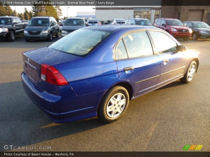 Eternal Blue Pearl / Ivory Beige 2004 Honda Civic Value Package Sedan