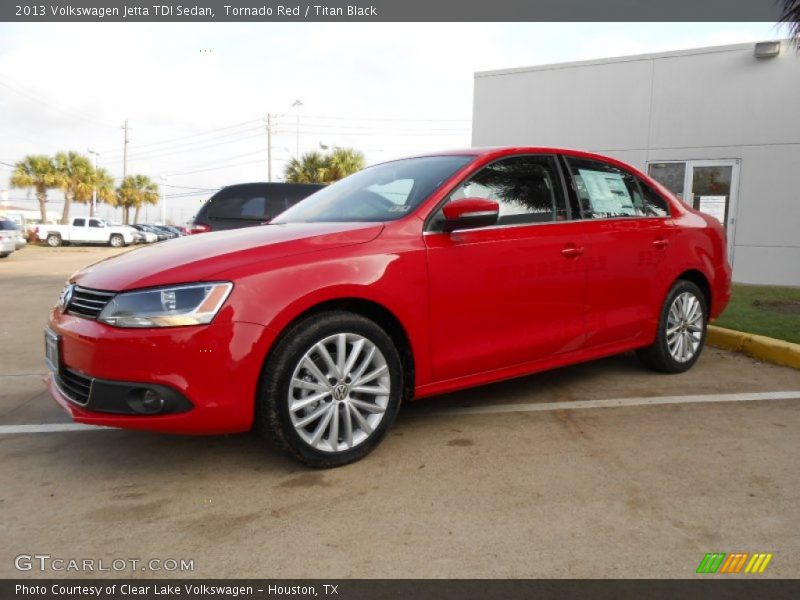 Tornado Red / Titan Black 2013 Volkswagen Jetta TDI Sedan