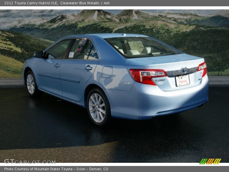 Clearwater Blue Metallic / Ash 2012 Toyota Camry Hybrid XLE