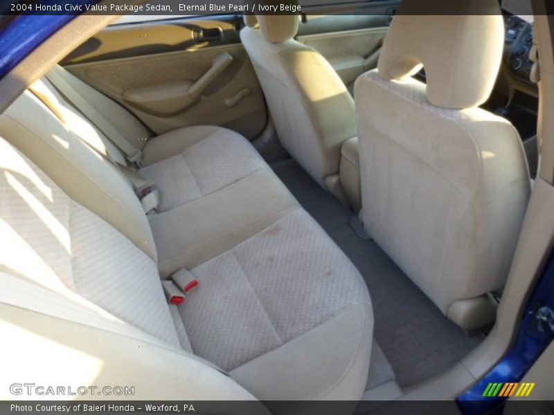 Eternal Blue Pearl / Ivory Beige 2004 Honda Civic Value Package Sedan