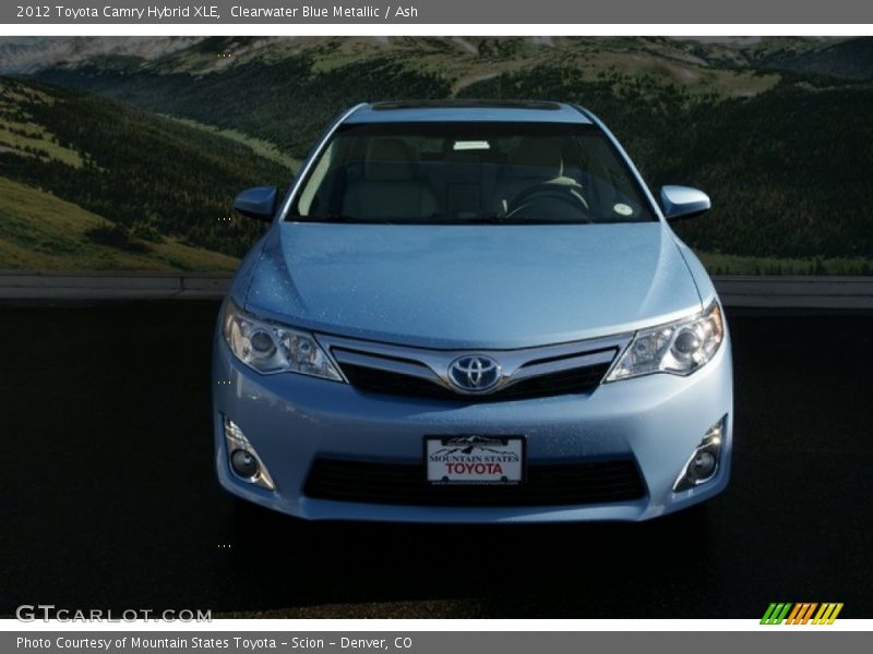 Clearwater Blue Metallic / Ash 2012 Toyota Camry Hybrid XLE