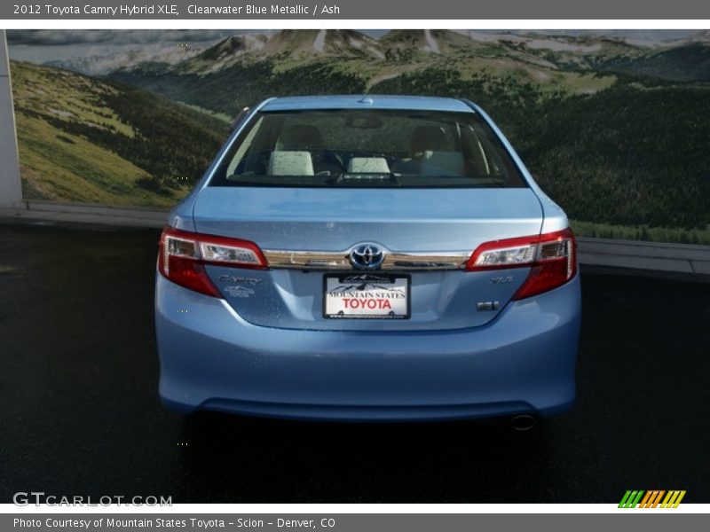 Clearwater Blue Metallic / Ash 2012 Toyota Camry Hybrid XLE
