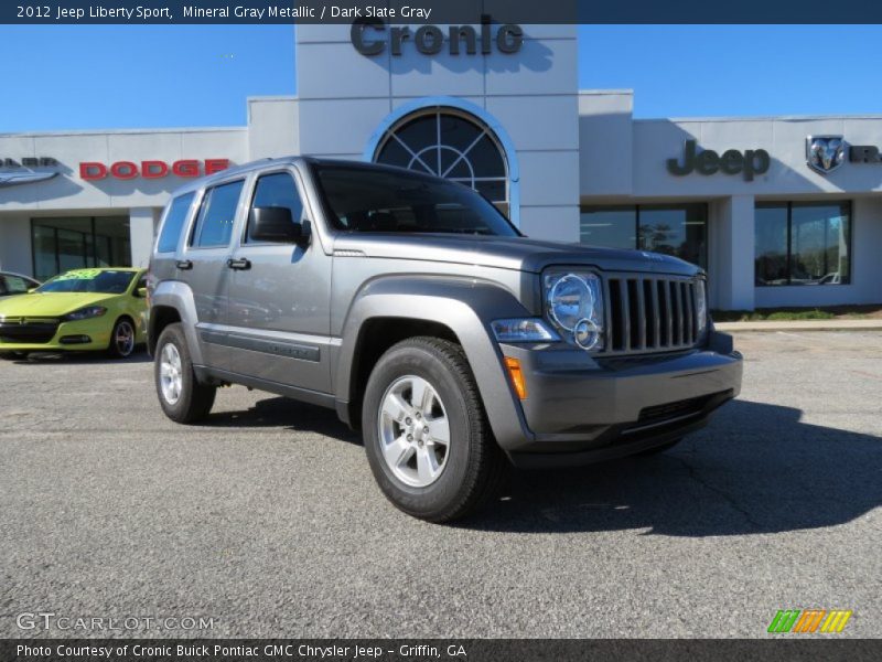 Mineral Gray Metallic / Dark Slate Gray 2012 Jeep Liberty Sport