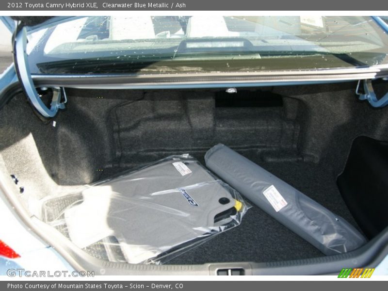 Clearwater Blue Metallic / Ash 2012 Toyota Camry Hybrid XLE