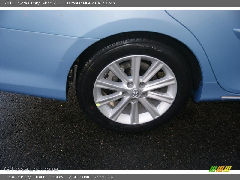 Clearwater Blue Metallic / Ash 2012 Toyota Camry Hybrid XLE