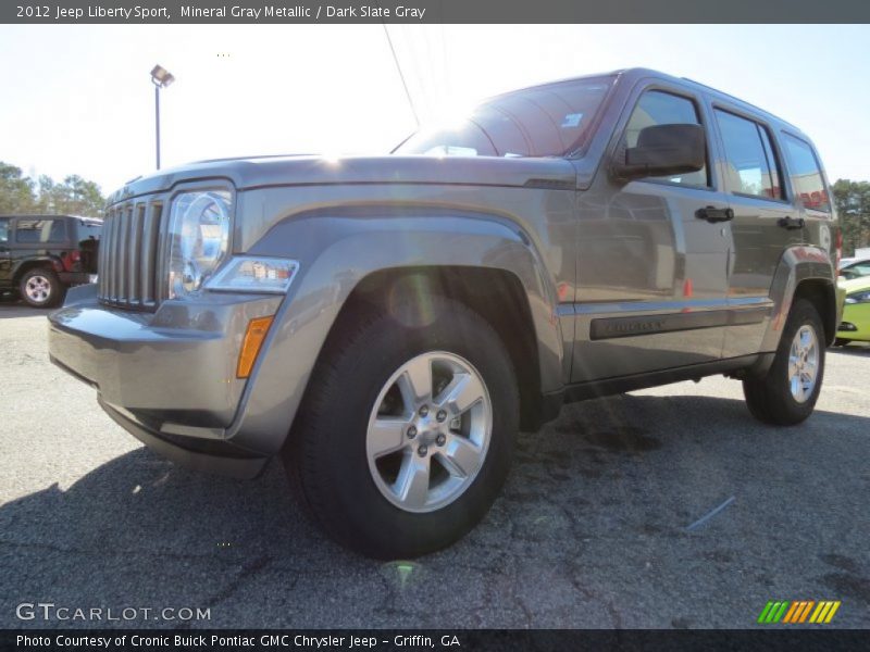 Mineral Gray Metallic / Dark Slate Gray 2012 Jeep Liberty Sport
