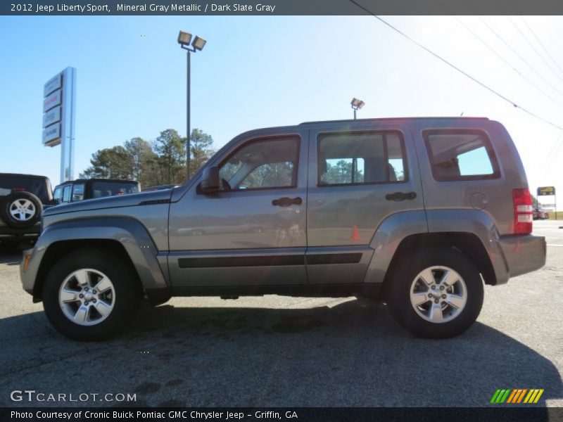 Mineral Gray Metallic / Dark Slate Gray 2012 Jeep Liberty Sport