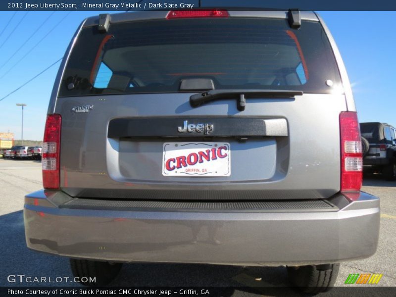 Mineral Gray Metallic / Dark Slate Gray 2012 Jeep Liberty Sport