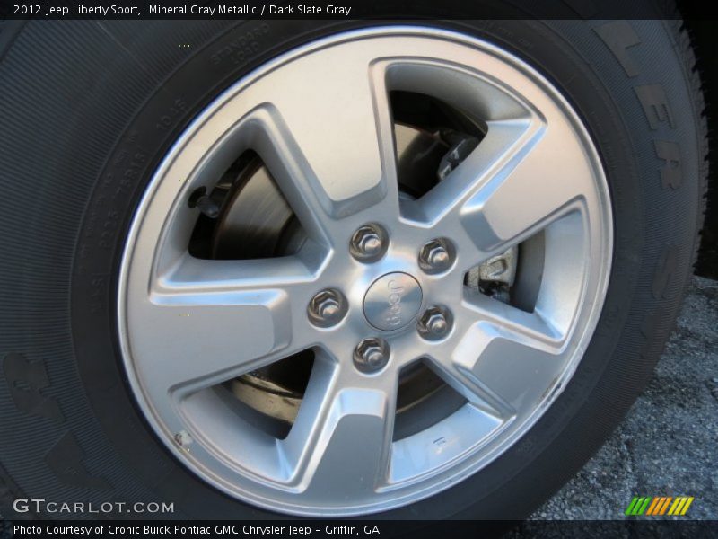 Mineral Gray Metallic / Dark Slate Gray 2012 Jeep Liberty Sport