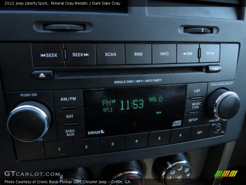 Mineral Gray Metallic / Dark Slate Gray 2012 Jeep Liberty Sport