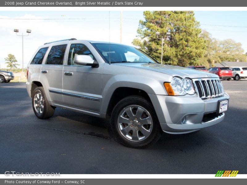 Bright Silver Metallic / Dark Slate Gray 2008 Jeep Grand Cherokee Overland