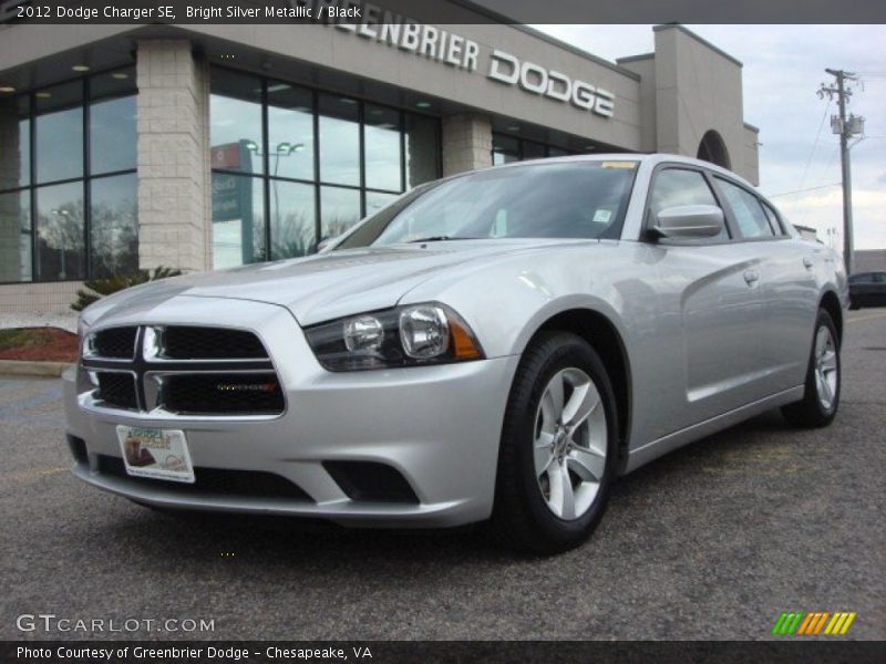 Bright Silver Metallic / Black 2012 Dodge Charger SE