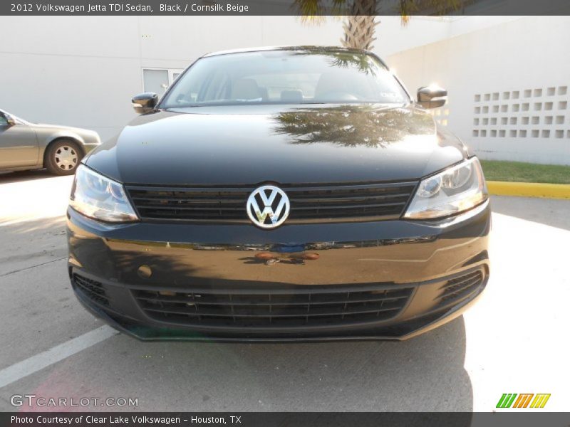 Black / Cornsilk Beige 2012 Volkswagen Jetta TDI Sedan