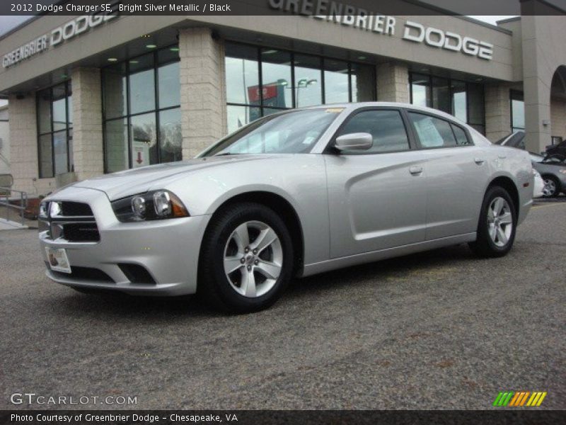 Bright Silver Metallic / Black 2012 Dodge Charger SE